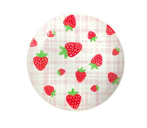 Fresno Strawberry Plaid Plate