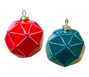 Fresno Jewel Toned Faceted Ornament