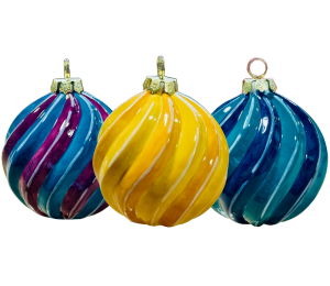 Fresno Jewel Toned Spiral Ornament